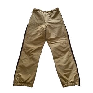 LL Bean Snow Pant Women's Small Tan Quilt Insulated Winter Ski Hike Wind Zip‎